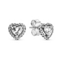 Pandora 298427C01 Earrings Elevated Heart silver