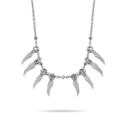 New Bling 9NB 0312 Necklace Feathers silver silver colored 38-43 cm