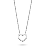New Bling 9NB 0316 Necklace Open Heart silver silver colored 38-43 cm
