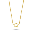 New Bling 9NB 0319 Necklace Open Star silver gold colored 38-43 cm