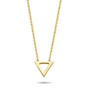 New Bling 9NB 0323 Necklace Open Triangle silver gold colored 38-43 cm