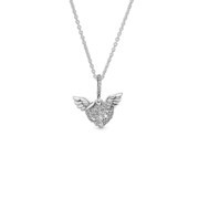 Pandora 398505C01 Necklace Pav Heart and Angel Wings silver 45 cm