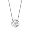 CO88 Collection Inspirational 8CN 26109 Steel Necklace with Pendant - Hearts 15 mm - Length 40 + 5 cm - Silver colored