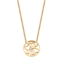 CO88 Collection Inspirational 8CN 26110 Steel Necklace with Pendant - Hearts 15 mm - Length 40 + 5 cm - Gold colored