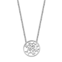 CO88 Collection Inspirational 8CN 26112 Steel Necklace with Pendant - Stars 15 mm - Length 40 + 5 cm - Silver colored