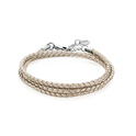 CO88 Collection Elemental 8CB 90416 Wrap Bracelet with Braided Leather - Length 53 + 3 cm - Silver / Gold