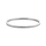 Caliber Frosted 7KB 0088L Steel Bangle with Frost - Size L - Silver