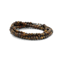 Frank 1967 7FN 0010 Necklace with tiger eye natural stone matte brown 60 cm