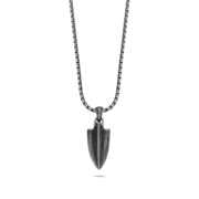 Frank 1967 7FN 0011 Necklace with pendant steel silver-coloured-black 60 cm