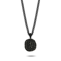 Frank 1967 7FN 0012 Necklace with coin pendant steel black 60 cm