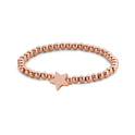 CO88 Collection Sense 8CB 90573 Steel beads bracelet - Star - 4 mm - Rose gold colored