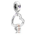 Pandora Rose 787247NLCMX Pendant charm silver-rose colored Heart Full of Hearts