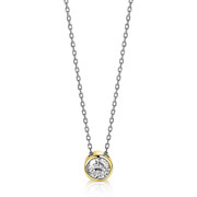 Zinzi ZIC1775G Necklace silver and gold colored with zirconia 42-45 cm