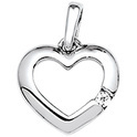 Home Collection Pendant Silver Heart Zirconia