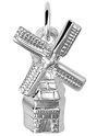 House collection Pendant Silver Windmill Movable