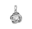 House Collection Pendant Silver Flower And Zirconia 13 x 11 mm