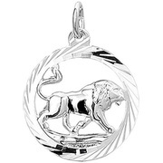 House collection Pendant Zodiac sign Leo silver 16 mm