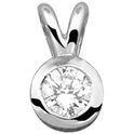 House collection Pendant Silver rhodium plated Zirconia 11 x 6 mm
