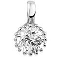House collection Pendant Silver rhodium plated with zirconia 13.5 x 8.5 mm