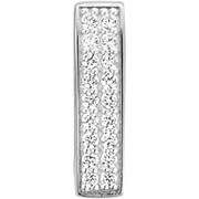 House collection Pendant Silver rhodium plated Zirconia 17 x 4,5 mm