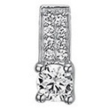 House collection Pendant Silver rhodium plated Zirconia 12 x 5 mm