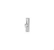 House collection Pendant Silver rhodium plated Zirconia 15 x 5 mm