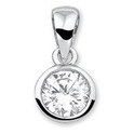 House collection Pendant silver rhodium plated Zirconia 7.7 mm