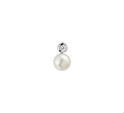 House collection Pendant silver rhodium plated Pearl and zirconia 13.5 x 8.5 mm