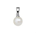 House collection Pendant silver rhodium plated Pearl