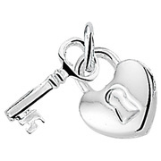 Home Collection Pendant Silver Key And Lock
