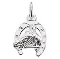 Home Collection Pendant Silver Horse Head And Horseshoe