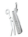 Home Collection Pendant Silver Comb And Scissors
