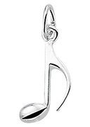 Home Collection Pendant Silver Musical Note