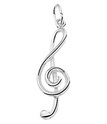 House collection Pendant Silver Music key