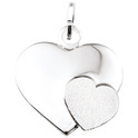 House Collection Pendant Silver Heart Poli/matt