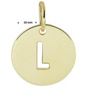House Collection Pendant Yellow Gold Letter L