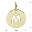 House Collection Pendant Yellow Gold Letter M