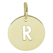 House Collection Pendant Yellow Gold Letter R