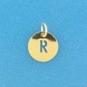 House Collection Pendant Yellow Gold Letter R