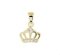 Home Collection Pendant Yellow Gold Crown Zirconia