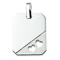 Engraving Pendant Punched Hearts 14 x 18 mm