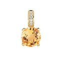 House Collection Pendant Yellow Gold Citrine And Diamond 0.03ct H SI