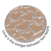 Quoins QMOD-L-07-R Coin Love is the bridge between two heart Large