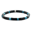 Frank 1967 7FB-0427 Stretch bracelet with natural stone beads black-blue