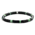 Frank 1967 7FB-0429 Stretch bracelet with natural stone beads black-green