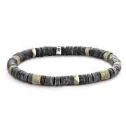 Frank 1967 7FB-0431 Stretch bracelet with natural stone beads grey-light green