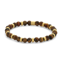 Frank 1967 7FB-0464 Stretch bracelet natural stone brown-gold colored