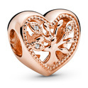 Pandora Rose 788826C01 Hanging charm silver rose colored Openwork Family Tree Heart