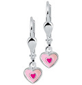 TFT Earrings Heart Brisur Hook Silver Shiny 20 mm x 5.5 mm