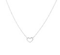 House collection 4105387 Necklace White gold Heart 0.8 mm 40 - 42 - 44 cm